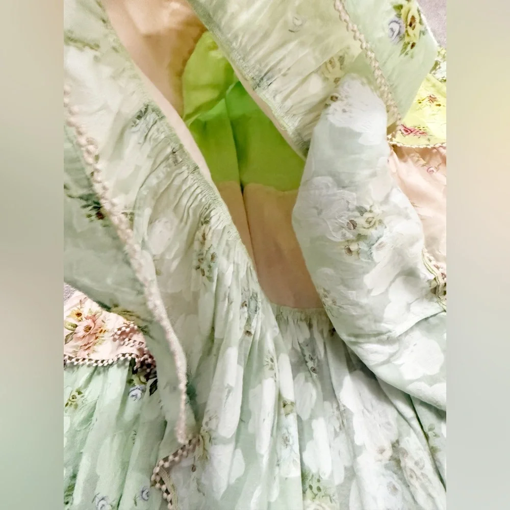 Alemais - Clementine Tiered Dress Multi Pastel Floral - size AUS 12 or US 8 - Picture 9 of 16